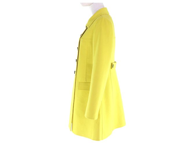 Abrigo cruzado Christian Dior Amarillo - vista 2