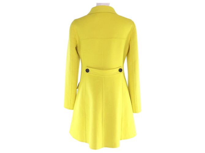 Abrigo cruzado Christian Dior Amarillo - vista 3