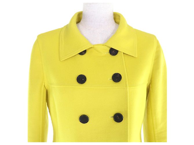Abrigo cruzado Christian Dior Amarillo - vista 4