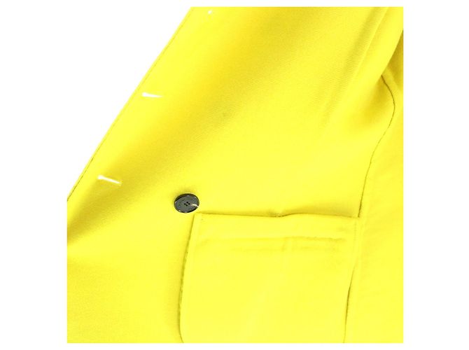 Abrigo cruzado Christian Dior Amarillo - vista 5