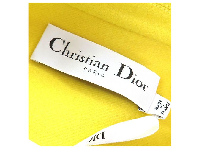 Abrigo cruzado Christian Dior Amarillo - vista 7