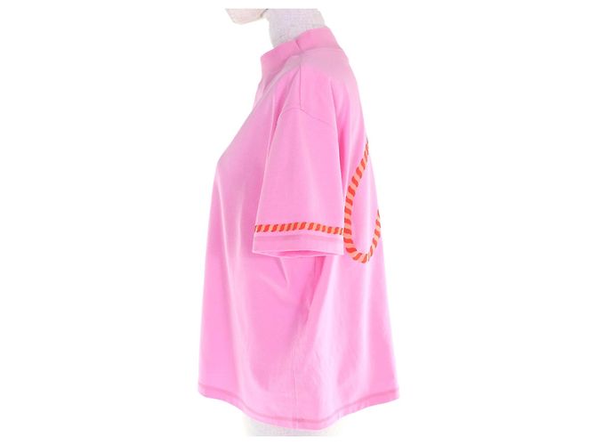 T-shirt a maniche corte Hermès Cartouche36 Rosa - vista 2