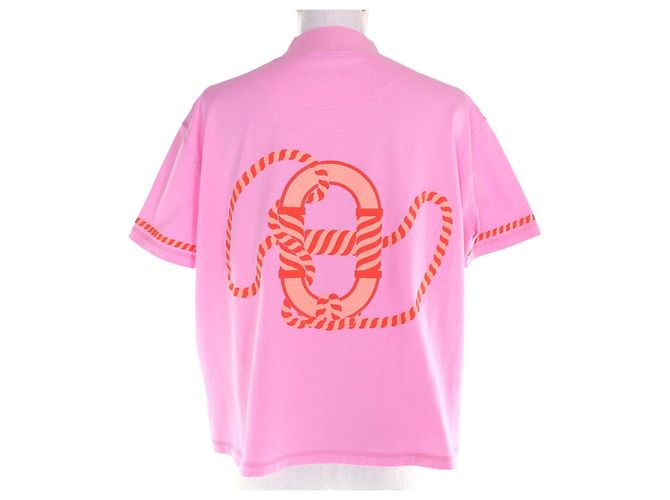T-shirt a maniche corte Hermès Cartouche36 Rosa - vista 3