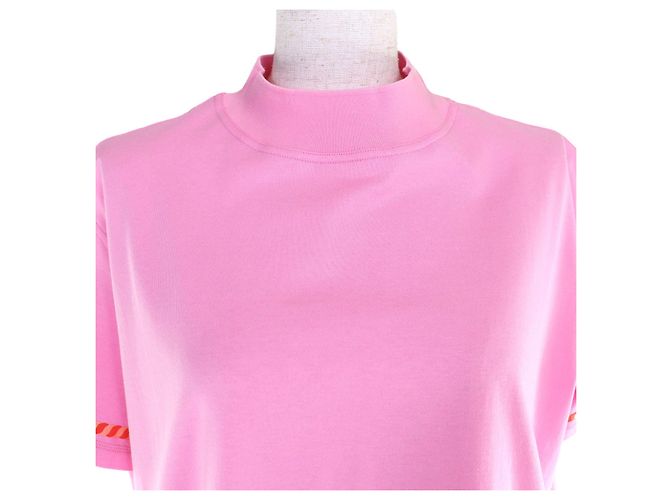 T-shirt a maniche corte Hermès Cartouche36 Rosa - vista 4
