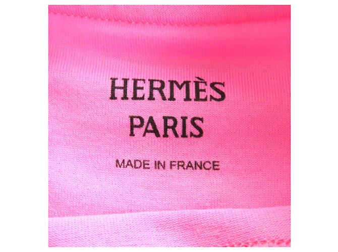 T-shirt a maniche corte Hermès Cartouche36 Rosa - vista 5