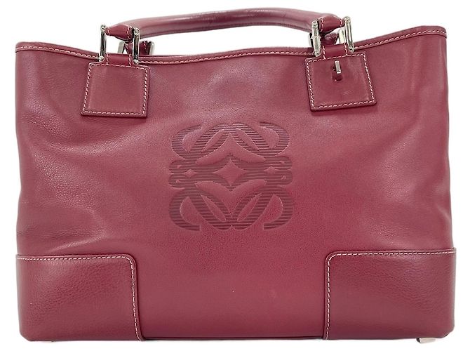 Borsa Loewe Amazona 28 Anagram in rosso - vista 2