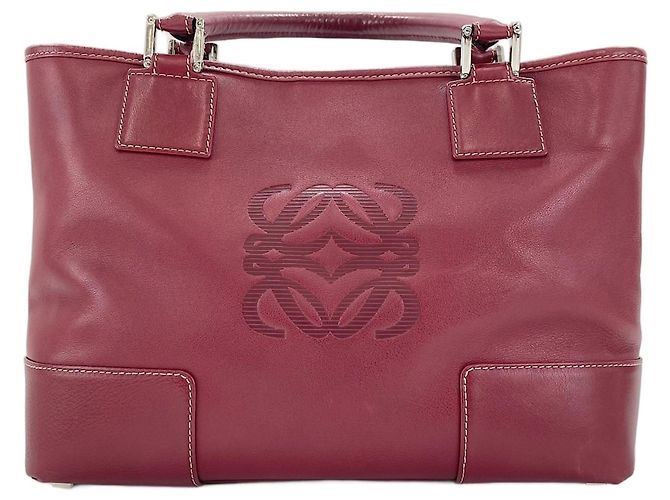Borsa Loewe Amazona 28 Anagram in rosso - vista 3