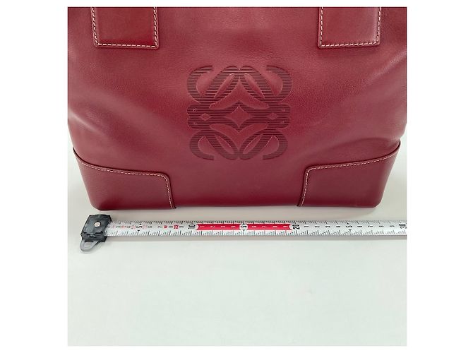 Borsa Loewe Amazona 28 Anagram in rosso - vista 4