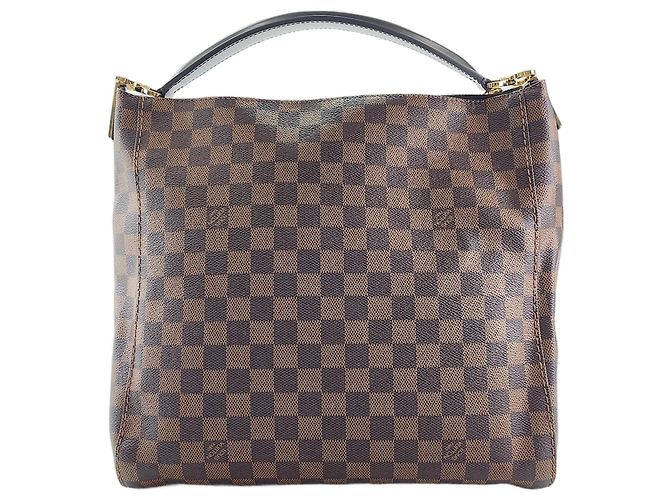 Borsa a Spalla Louis Vuitton Portobello PM Marrone - vista 3