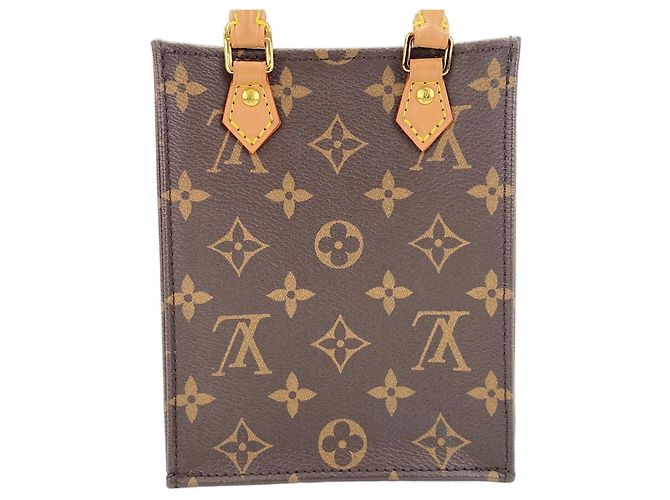 Borsa a Spalla Louis Vuitton Petite Sac Plamini Marrone - vista 3