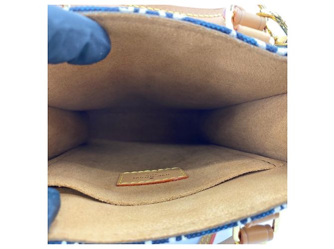 Borsa Petite Sac Plat 1854 di Louis Vuitton Blu navy - vista 14