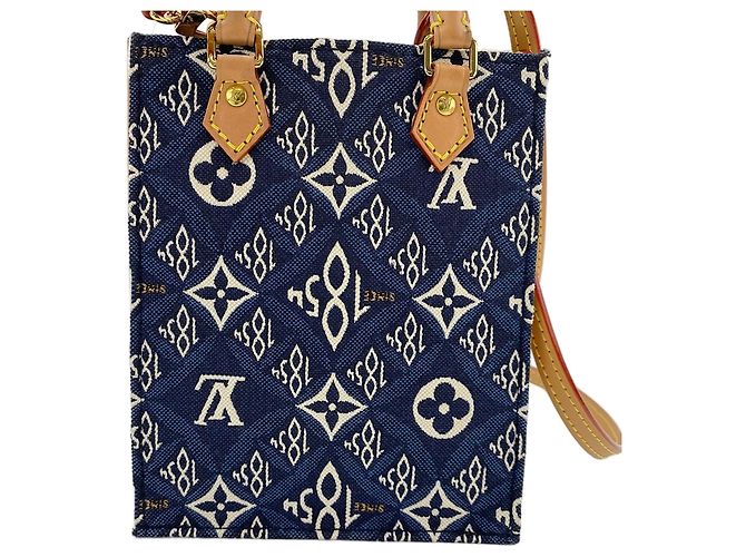 Borsa Petite Sac Plat 1854 di Louis Vuitton Blu navy - vista 3