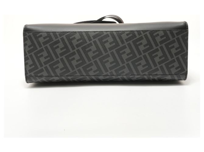 Borsa Fendi Vertical 2-way Zucca Nero - vista 7