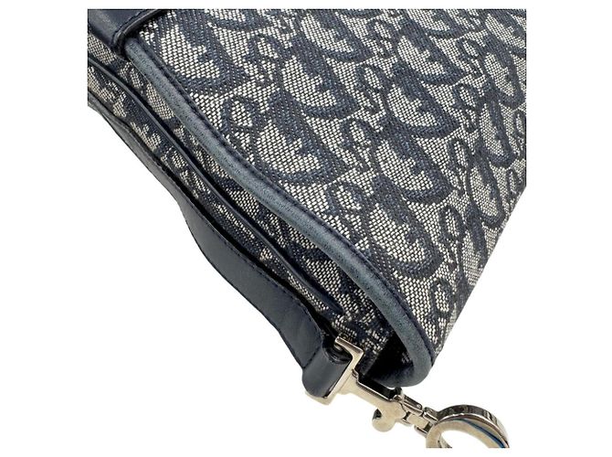 Borsa a Spalla Christian Dior Trotter Blu - vista 10