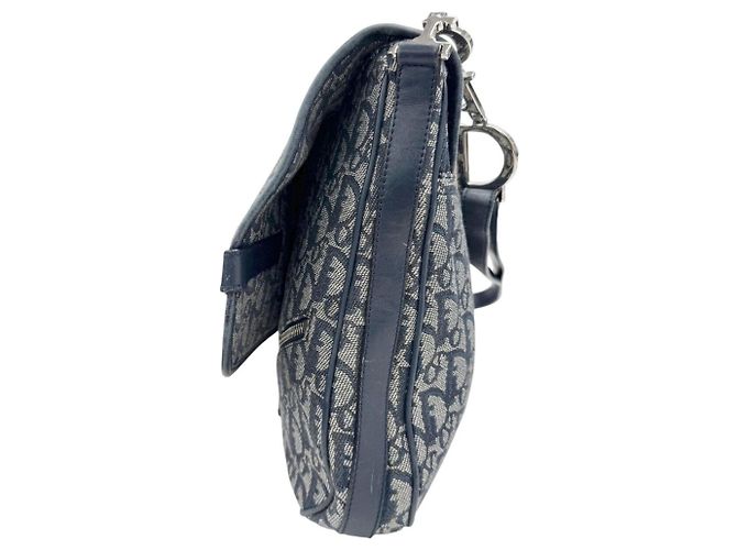 Borsa a Spalla Christian Dior Trotter Blu - vista 4