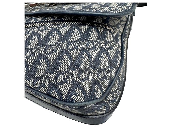 Borsa a Spalla Christian Dior Trotter Blu - vista 7