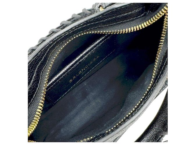 Borsa a mano Balenciaga Classic Mini City in pelle Nero - vista 12