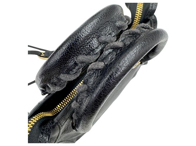 Borsa a mano Balenciaga Classic Mini City in pelle Nero - vista 8