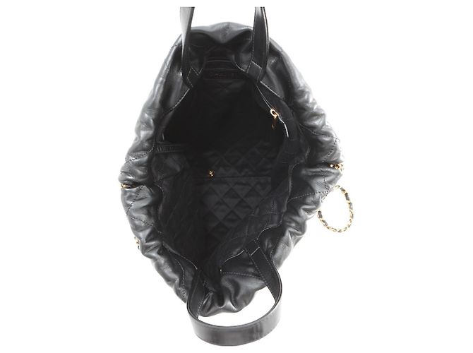 Borsa Chanel nera in pelle di vitello lucida Nero - vista 5