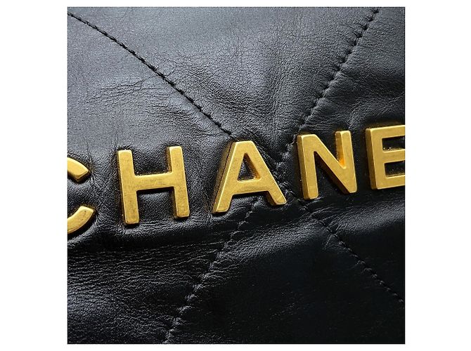Borsa Chanel nera in pelle di vitello lucida Nero - vista 8