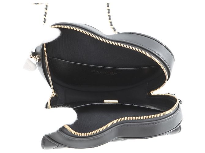 Borsa a tracolla Chanel Matelassé in agnello Nero - vista 6