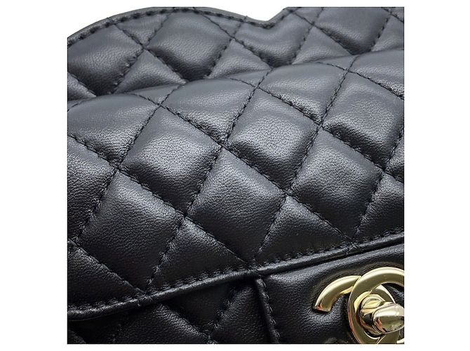 Borsa a tracolla Chanel Matelassé in agnello Nero - vista 7
