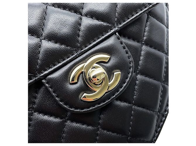 Borsa a tracolla Chanel Matelassé in agnello Nero - vista 8