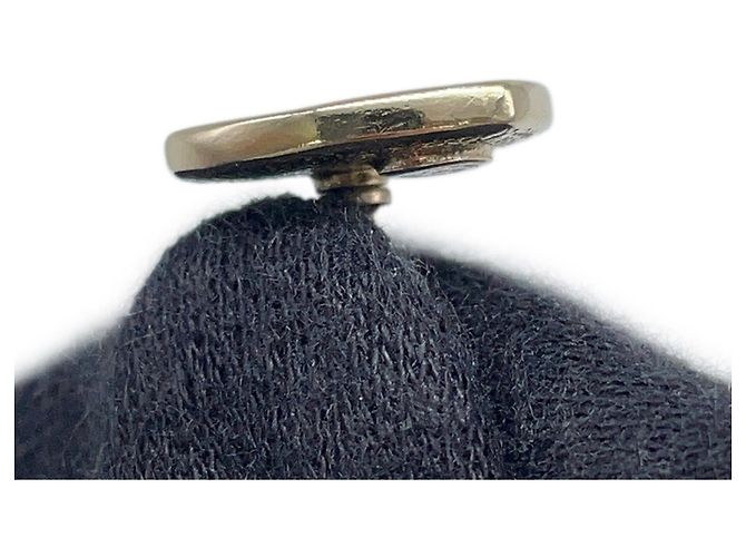Chanel Coco Mark Metall-Herzstecker-Ohrringe Weiß - Ansicht 6