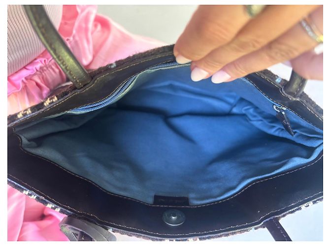 Borsa Burberry Motivo Tartan Blu Marrone scuro - vista 7