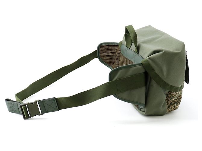 Borsa Loewe Postman Sling Anagram Canvas Verde Cachi - vista 2