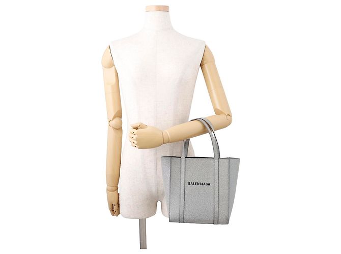 Balenciaga Everyday Tote XXS Ledertasche Silber - Ansicht 4