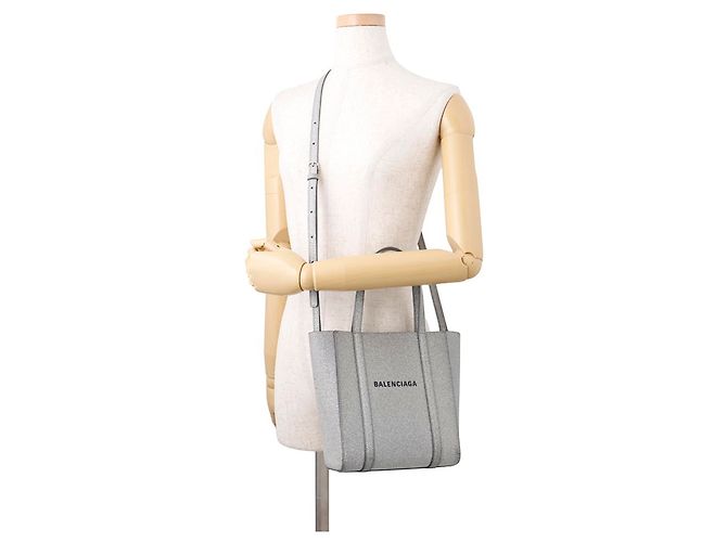 Balenciaga Everyday Tote XXS Ledertasche Silber - Ansicht 5
