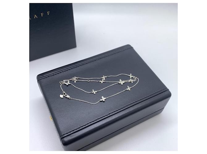 Collana Graff Phantom Butterfly in Diamanti e Oro Bianco Argento - vista 6