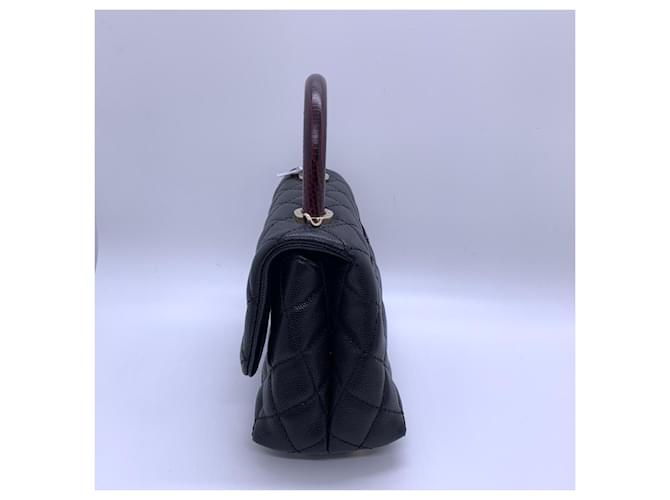 Borsa Chanel Mini Coco Handle in pelle nera Nero - vista 3