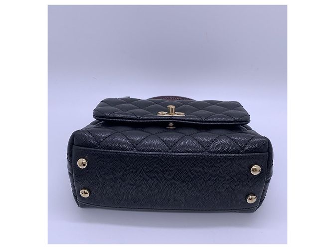 Borsa Chanel Mini Coco Handle in pelle nera Nero - vista 4