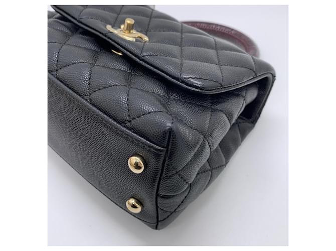 Borsa Chanel Mini Coco Handle in pelle nera Nero - vista 6