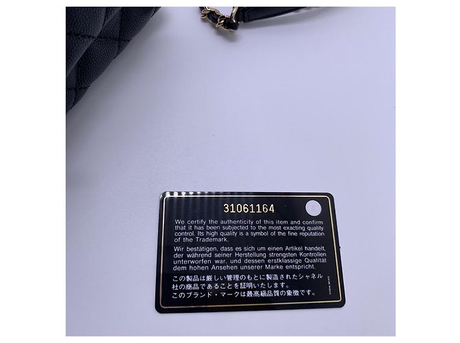 Borsa Chanel Mini Coco Handle in pelle nera Nero - vista 8