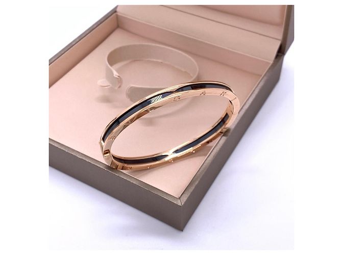 Bulgari Bracciale Bvlgari B.zero1 in oro rosa 18k e ceramica nera D'oro - vista 3