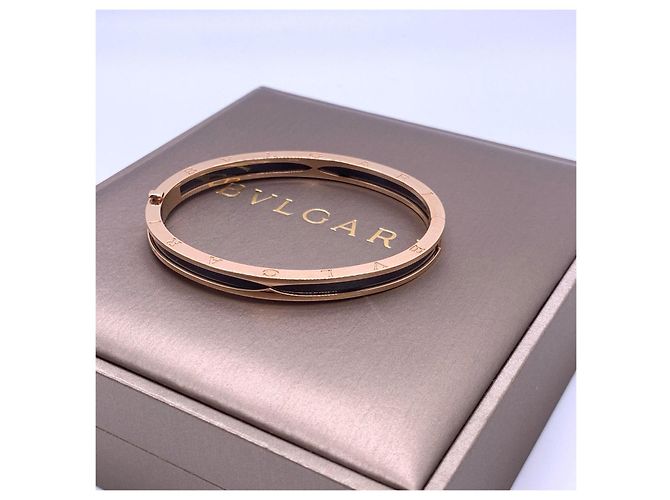 Bulgari Bracciale Bvlgari B.zero1 in oro rosa 18k e ceramica nera D'oro - vista 4