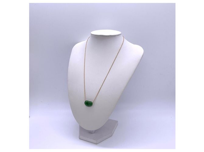 Elsa Peretti Collar Tiffany & Co. Jade Bean en oro amarillo de 18k Verde - vista 4