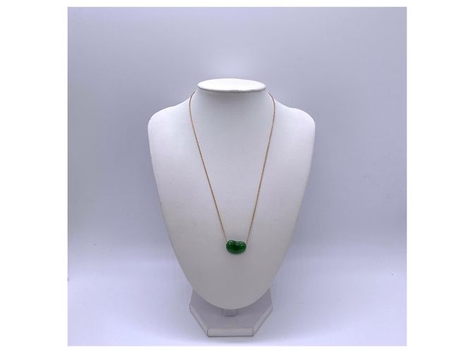 Elsa Peretti Collar Tiffany & Co. Jade Bean en oro amarillo de 18k Verde - vista 5