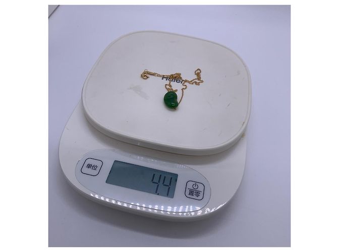 Elsa Peretti Collar Tiffany & Co. Jade Bean en oro amarillo de 18k Verde - vista 8