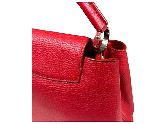 Borsa a tracolla Louis Vuitton Capucines BB in pelle Taurillon Rosso - vista 13
