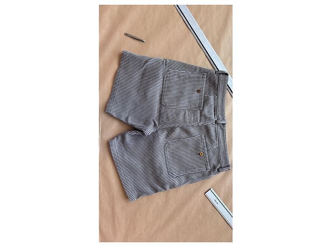 Visvim Short Pastoral DMGD Dobby Realizzato in Giappone Marrone Grigio - vista 13