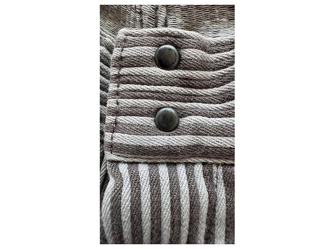 Visvim Short Pastoral DMGD Dobby Realizzato in Giappone Marrone Grigio - vista 3