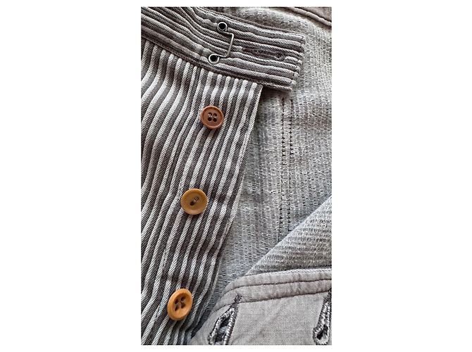 Visvim Short Pastoral DMGD Dobby Realizzato in Giappone Marrone Grigio - vista 4