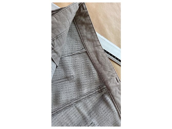 Visvim Short Pastoral DMGD Dobby Realizzato in Giappone Marrone Grigio - vista 7