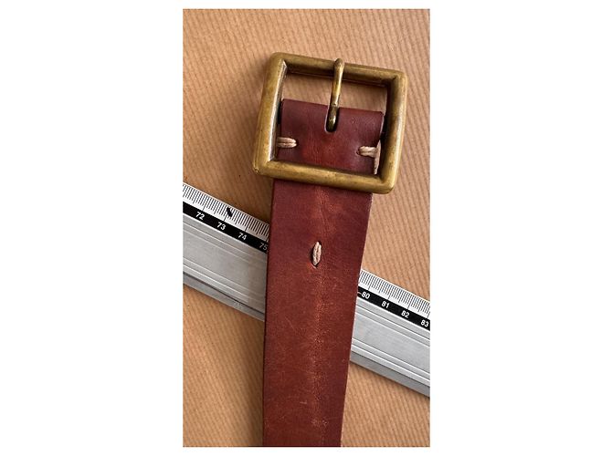 Visvim MoMA Horween Ledergürtel Braun W32 - Ansicht 10