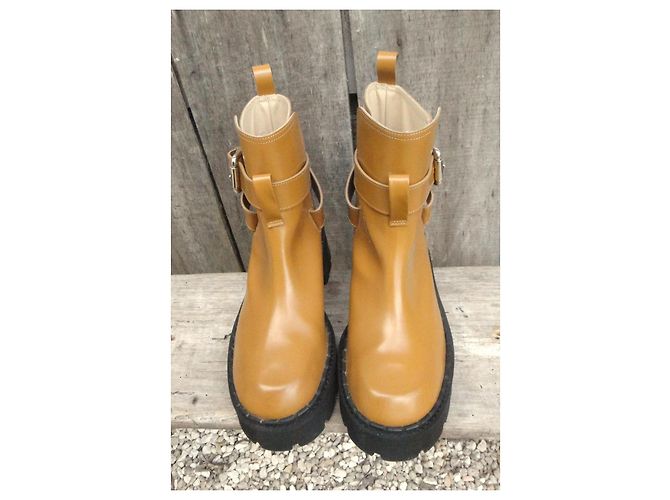 Botines de cuero By Far Marrón claro - vista 3