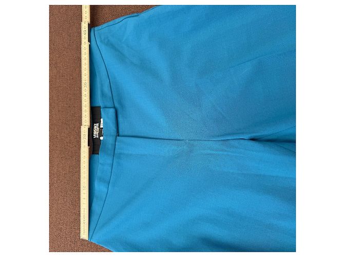 Versace Jeans Couture Pantalones con Dobladillo Plisado Azul - vista 5